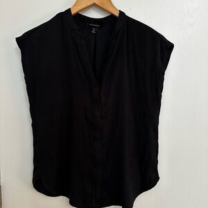 Banana Republic Black Sleeveless Boxy Blouse